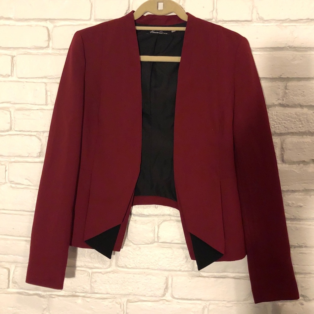 Kenneth Cole Red and Black Blazer in a size 2